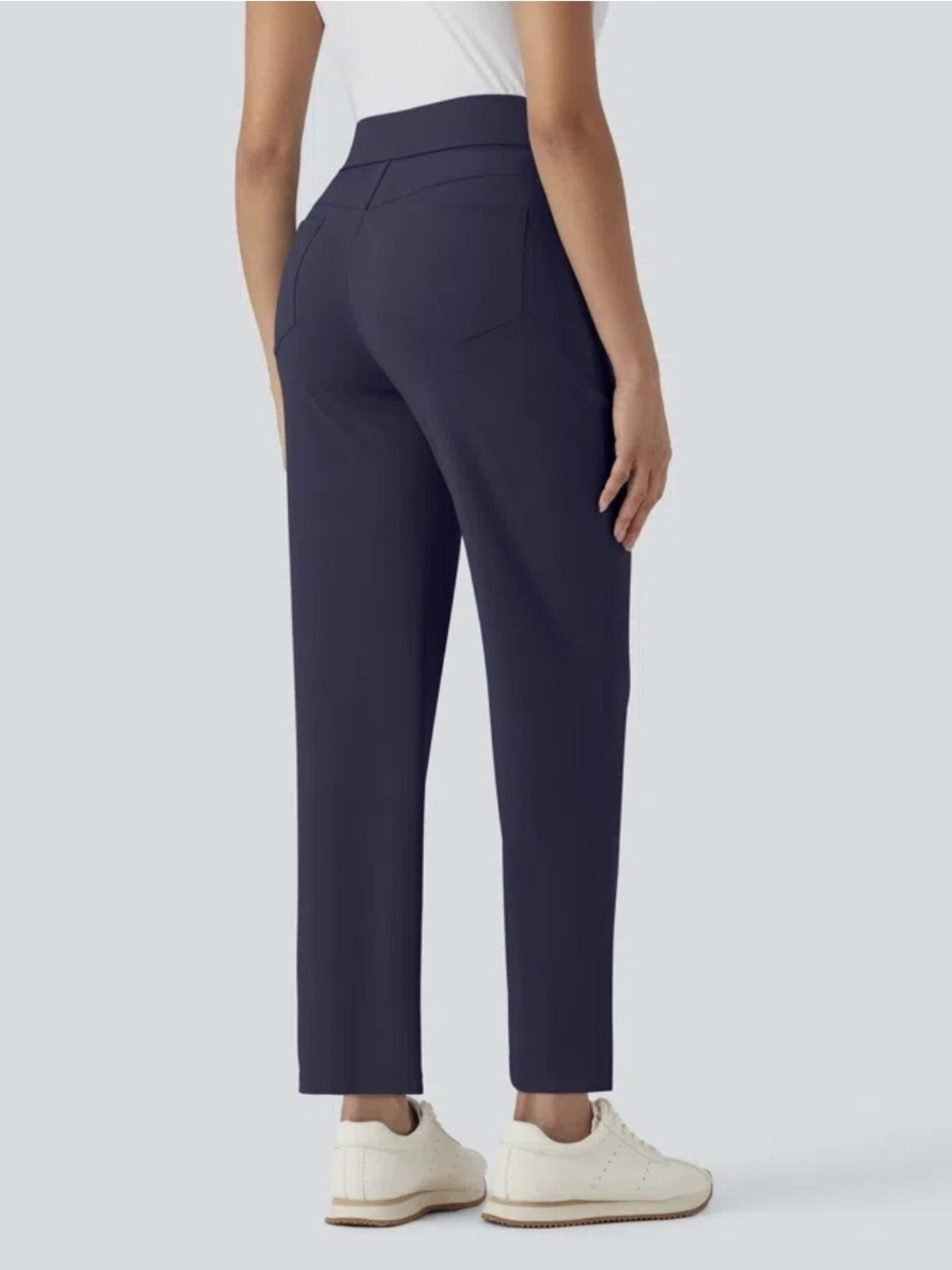 NWT Halara Mid-High Waisted Quick Dry Golf Pant, Navy Medium Regular Graphite
